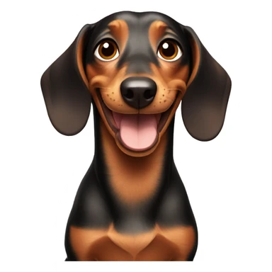 smiling dachshund sticker