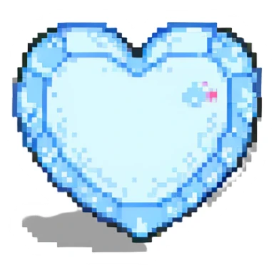 heart, retro and vibrant pixel art style sticker