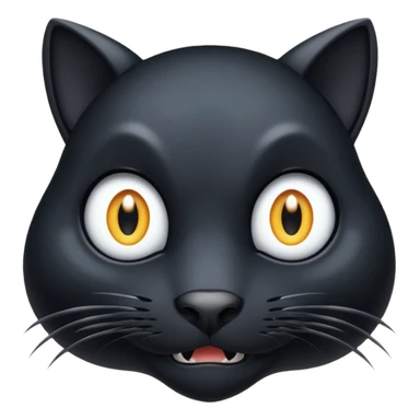 A black creature with four white eyes, two meters tall sticker