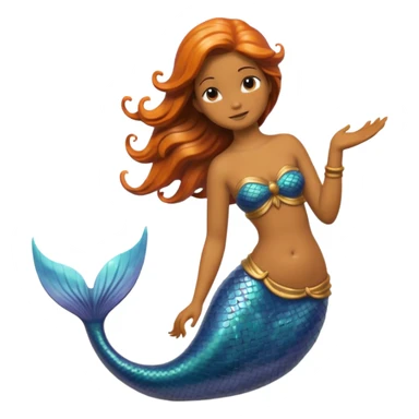 Make a mermaid statue sticker