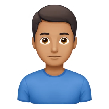 half man body blue top sticker