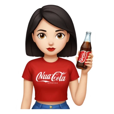 Nuka Cola Girl dark hair sticker