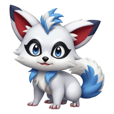 furry flurry fuzzy Absol-Zorua-Furret-Zangoose-Chinchilla-fusion-animal-Fakémon-hybrid-creature  sticker