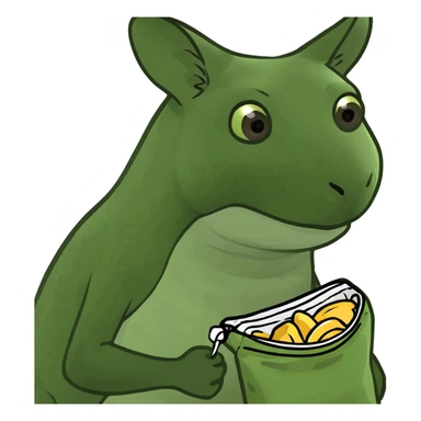 Pit I’ll standing upright with a full kangaroo pouch  sticker