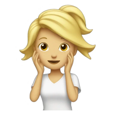 Femme blonde dab sticker