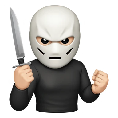 angerfist with kife sticker