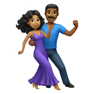 couple dancing salsa sticker