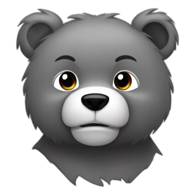 furr grey kung fu bear sticker