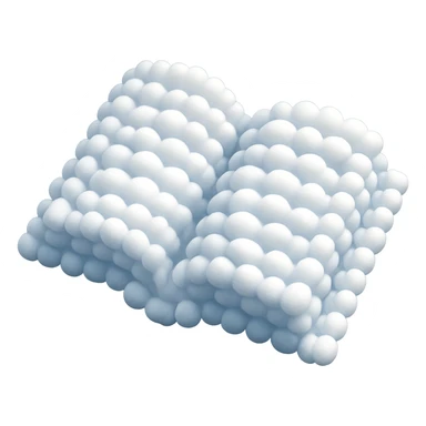 top view of a thick open book made entirely of small, very bright white fluffy convex clouds, matte glass style, no background sticker