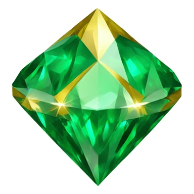 Green and gold diamond sticker