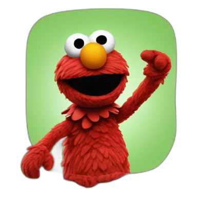 Elmo helpfully shooting sticker