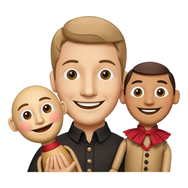 puppet performer with puppet sticker