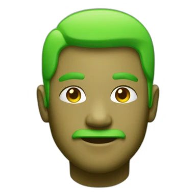 Green fluorescent yong men sticker