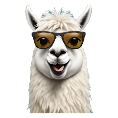 llama with sunglasses sticker