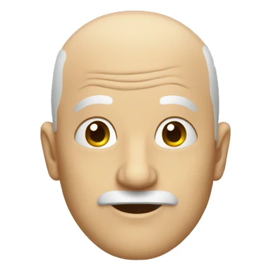 weird  bald old man sticker