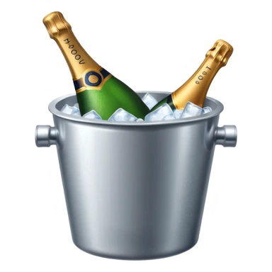 Champagne in ice bucket sticker