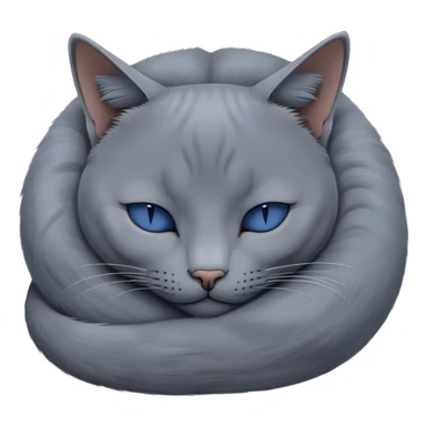 Russian blue cat sleeping  sticker