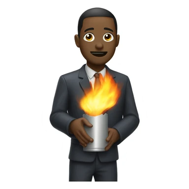 persona manipulando un extintor sticker