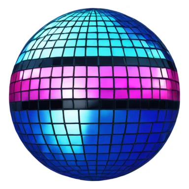 Pink and blue disco ball sticker