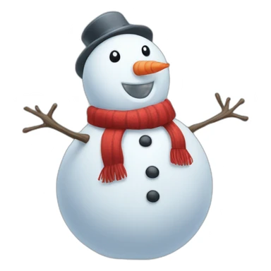 A snowman who’s trying to hug you sticker