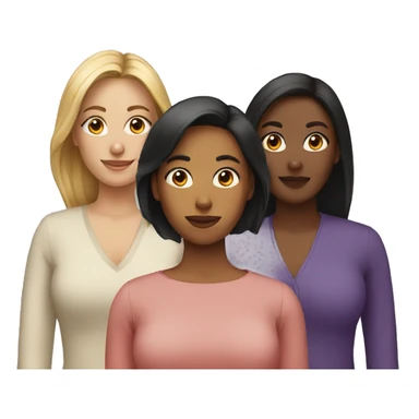 three diverse women sticker