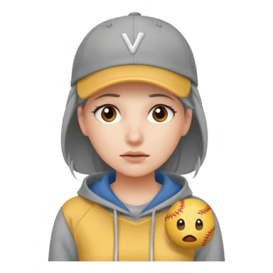 Female tech developer going back to work after christmas holidays, looking tired and wearing a hoodie and a baseballcap that says "SVT Nyheter" sticker