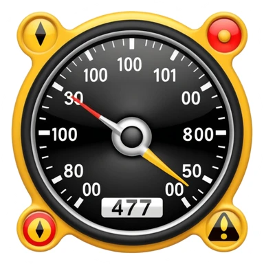 Emoji-style illustration of Speed harmonisation and hazard warning system, flat vector look, bold outlines, minimal details, no background. sticker