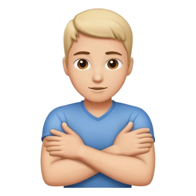 arms crossed around person neck sticker