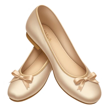 Beige realistic silk ballerina shoes sticker