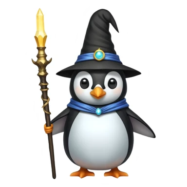Penguin Wizard sticker