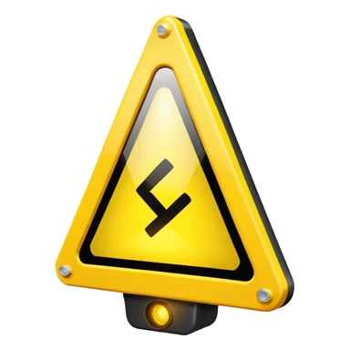 Crosswalk Light icon , Flashing yellow caution. sticker