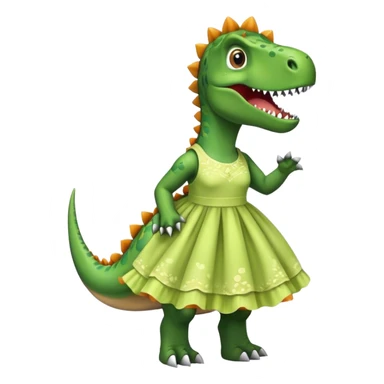 dinosaur with a dress sticker