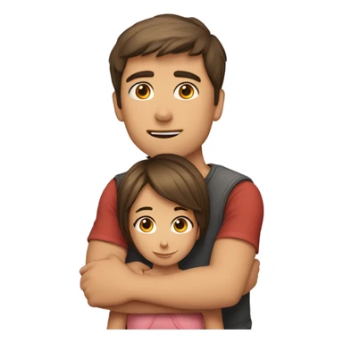 Hug  long boy or short girl sticker