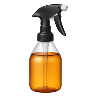 Spray bottle amber black top sticker