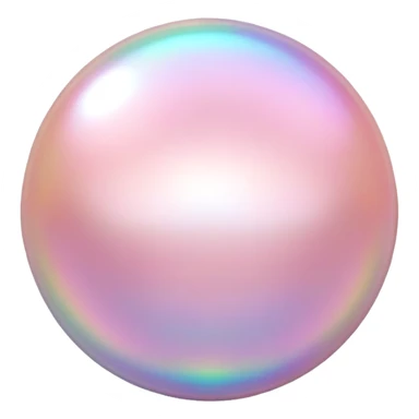 Pastel Pink Holographic Round Pearl sticker