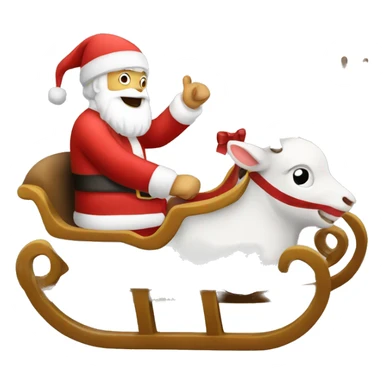 Santa sleigh sticker