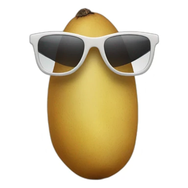 batata com oculos e bone sticker