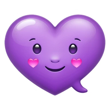 chat bubble emoji with a purple heart inside of it sticker