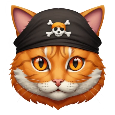 pirate cat with eye patch sticker