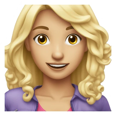 blonde girl wo is celebrating a party sticker