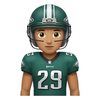 A Philadelphia eagles player sticker