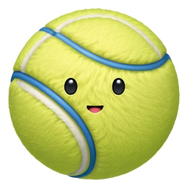 full blue tennis ball sticker