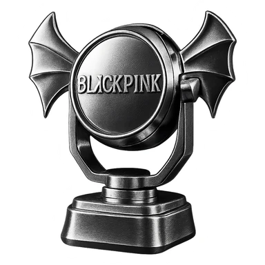 BLACKPINK-inspired gothic stage light, no hearts, shiny and dramatic, black and pink colors sticker