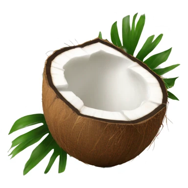 coconut with coconut water in it sticker