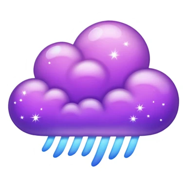A glowing purple cloud with subtle sparkles around it. sticker