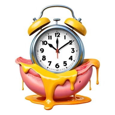 Salvador Dali Melting SPAM art clock  sticker
