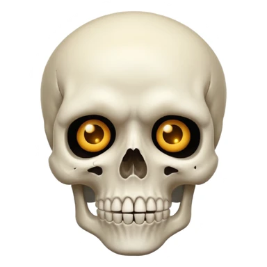 A skull and a shocked in one sticker
