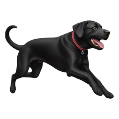 black lab pouncing sticker