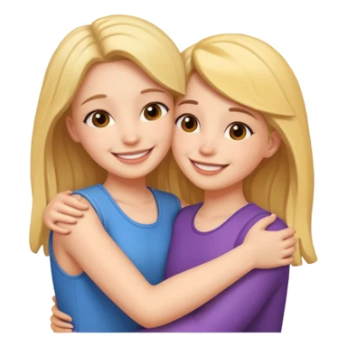 two girls Hugging sticker
