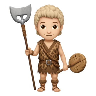 mini stone age man  sticker